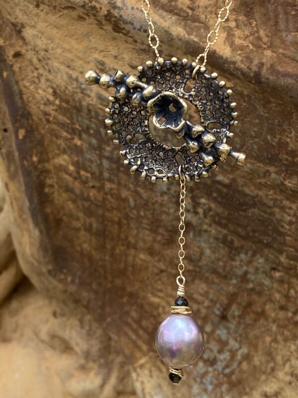 Brass Bell Flower Necklace - Image 6