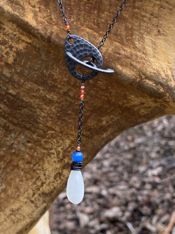 Charcoal with Gemstones Necklace - Image 3