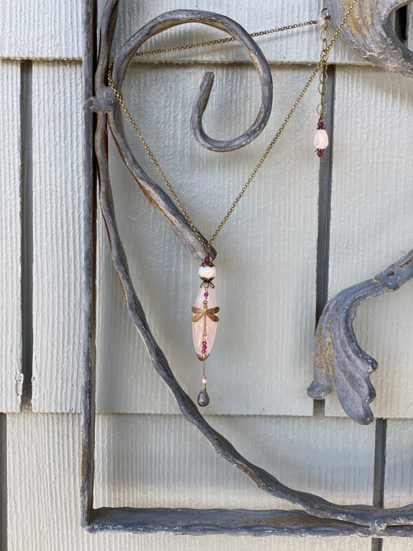 Pink Dragonfly Necklace - Image 3