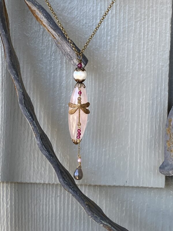 Pink Dragonfly Necklace - Image 2