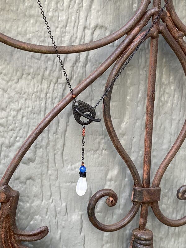 Charcoal with Gemstones Necklace - Image 4