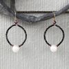 Little Black Spinel and Pearls Earrings - Image 3